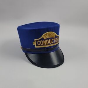 Blue Conductor Hat with Gold Embroidery The Polor Express Train Youth